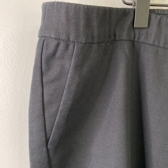 J Jill Women's Black Pull On Cropped Pants Elastic High Waist Stretch Straight - Picture 5 of 13